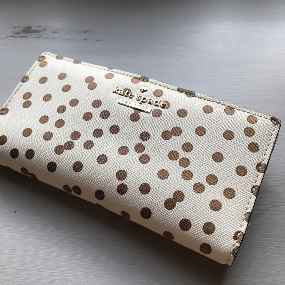 Kate Spade Gold Polka Stacy Wallet  *FLASH SALE*